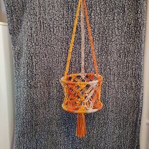 Handmade macrame planter fruits holder